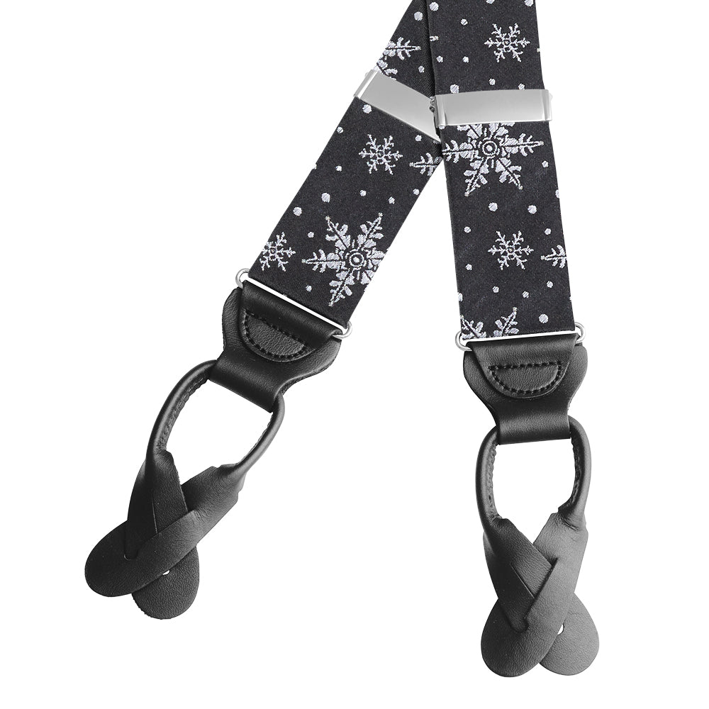 Crystalline Black Braces/Suspenders