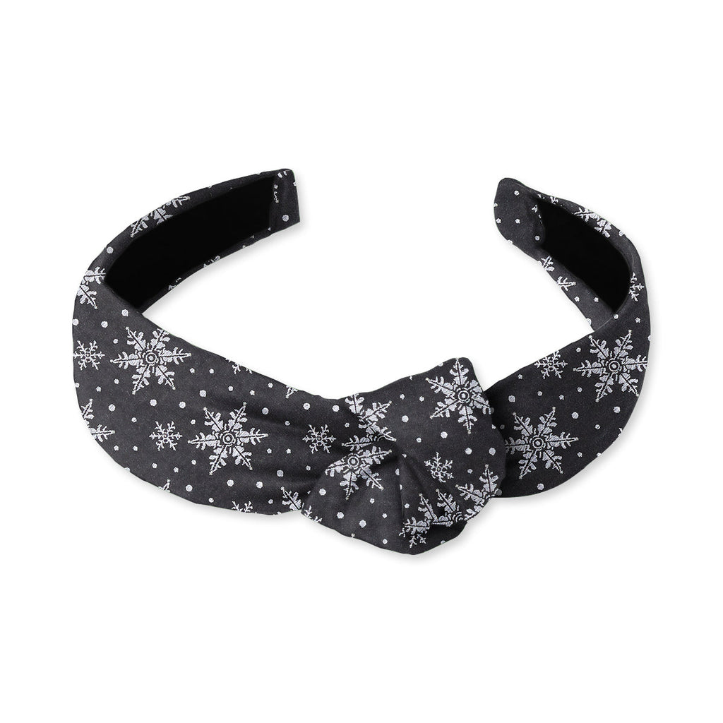 Crystalline Black Knotted Headband