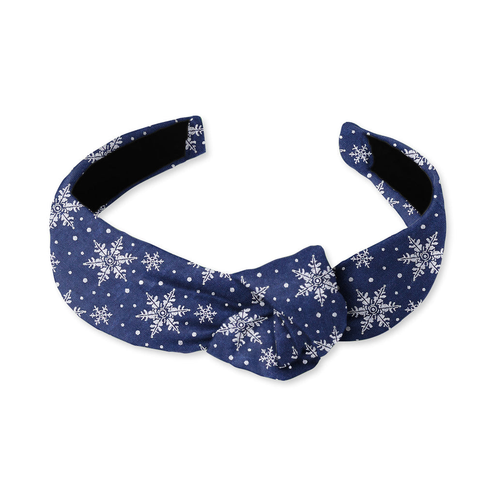 Crystalline Navy Knotted Headband