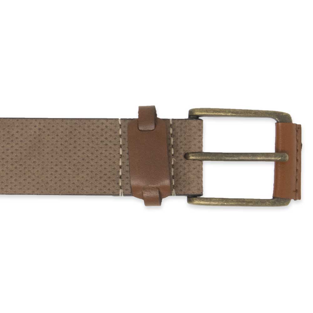 Dusty Brown Dimpled Leather Belt
