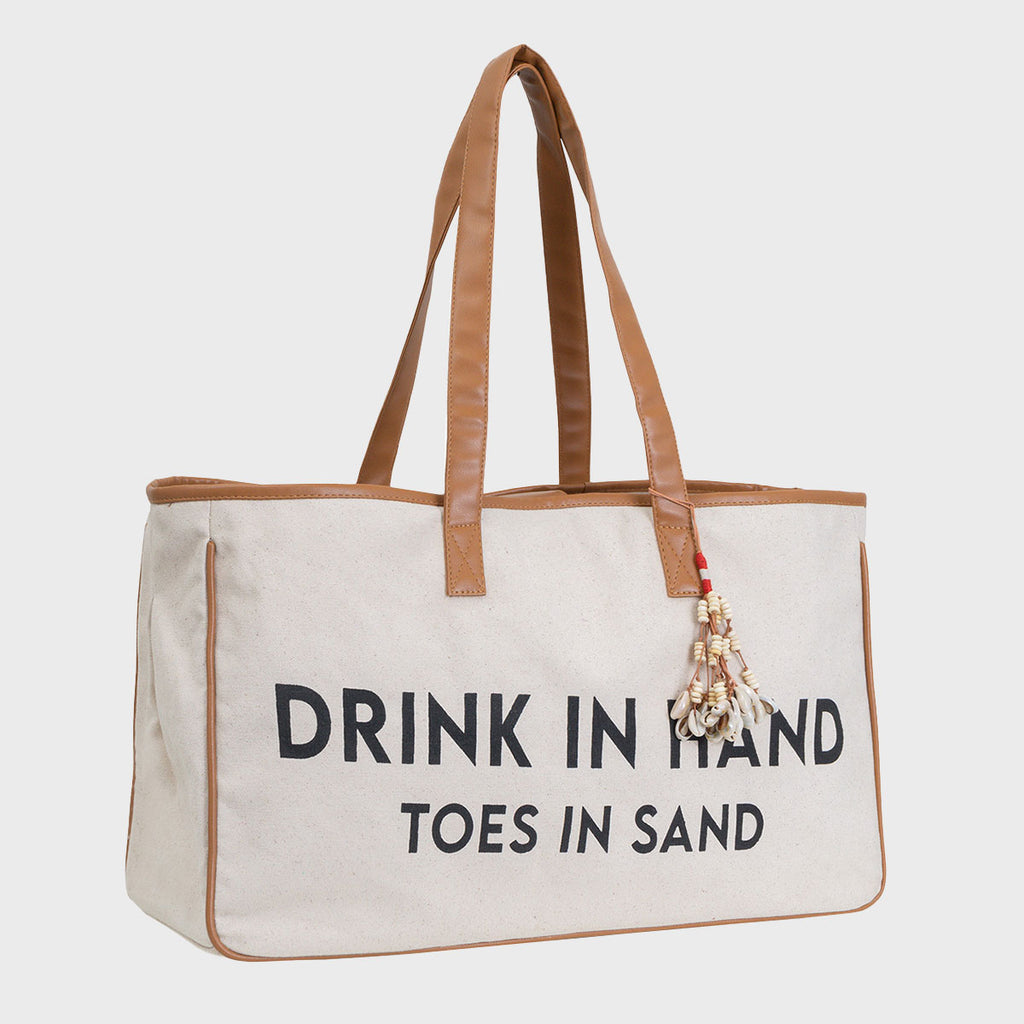 Drink in Hand Canvas Tote Bag