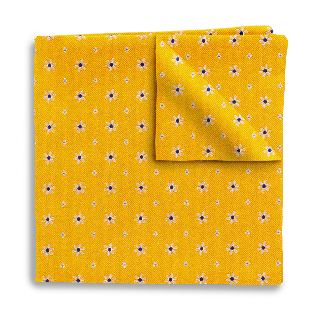 Daisy Springs Yellow Pocket Squares