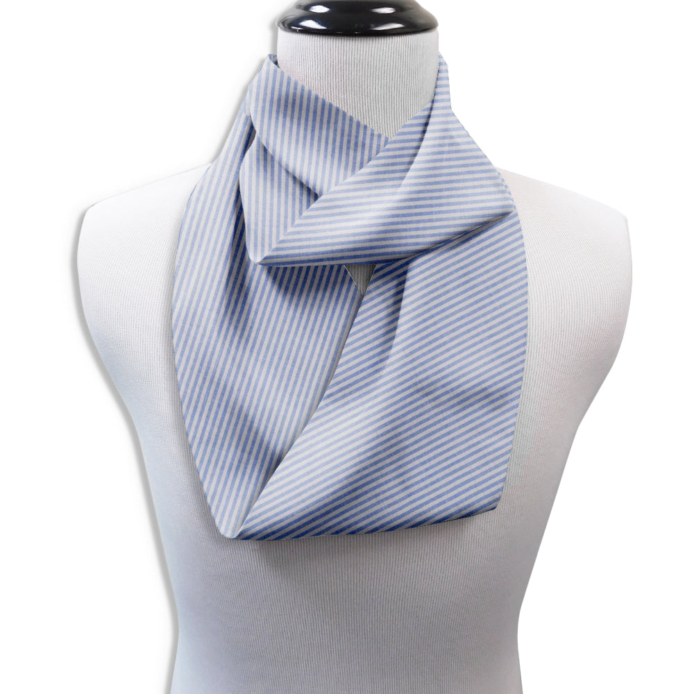 Blue Seersucker - Infinity Scarves