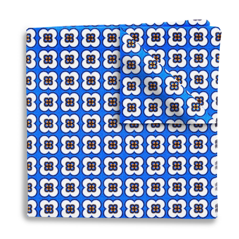 Floretta Blue Pocket Squares