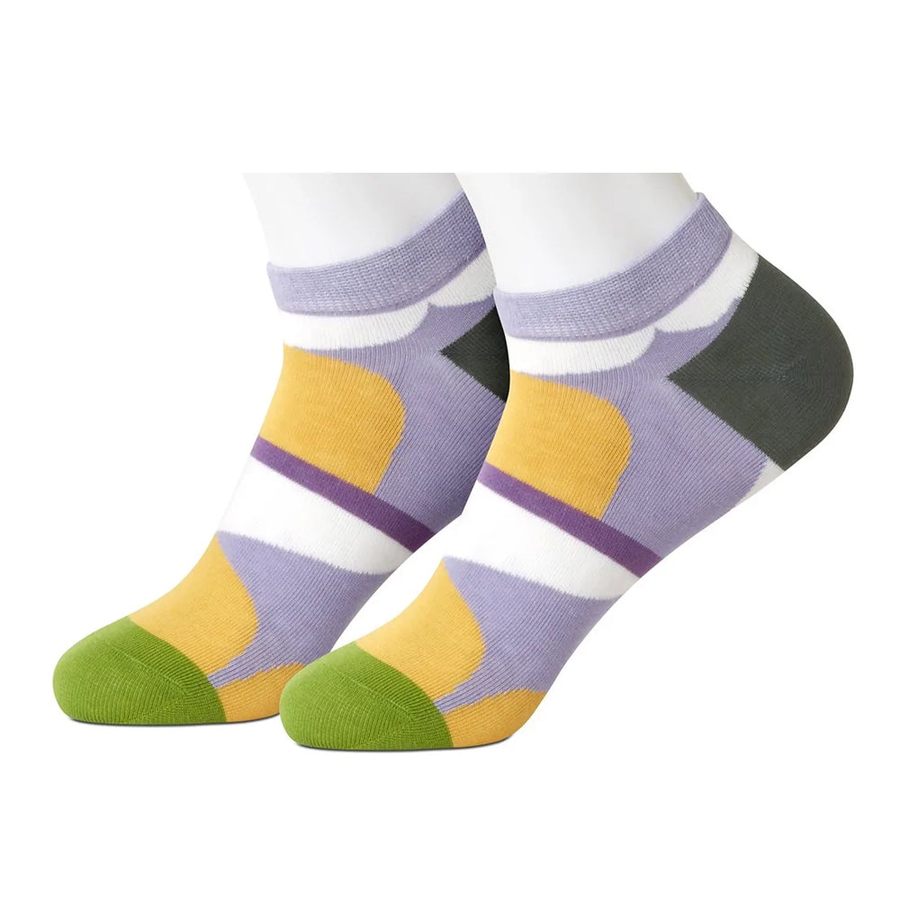 Green Toe Abstract Ankle Women's Socks