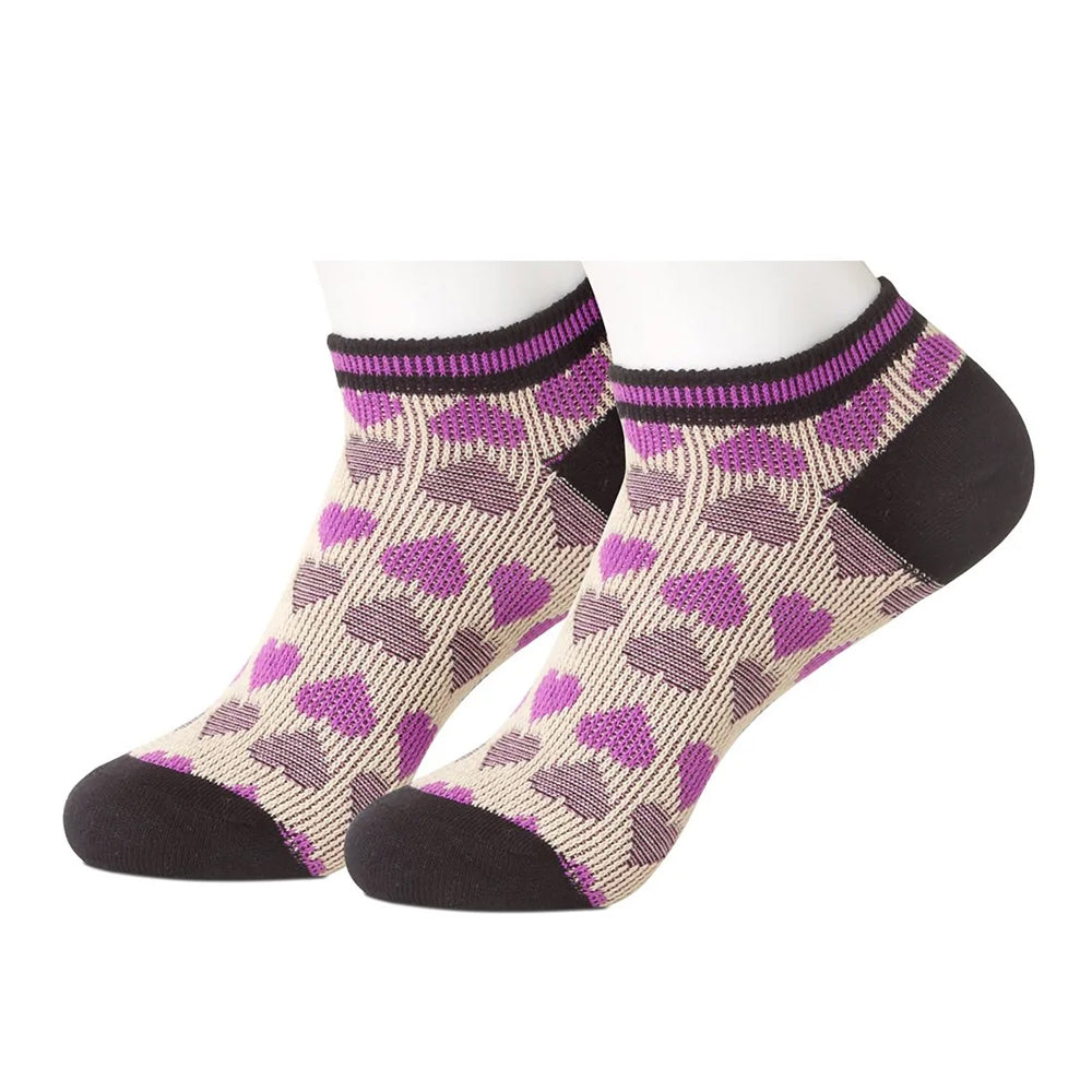 Heartley Purple Ankle Women's Socks