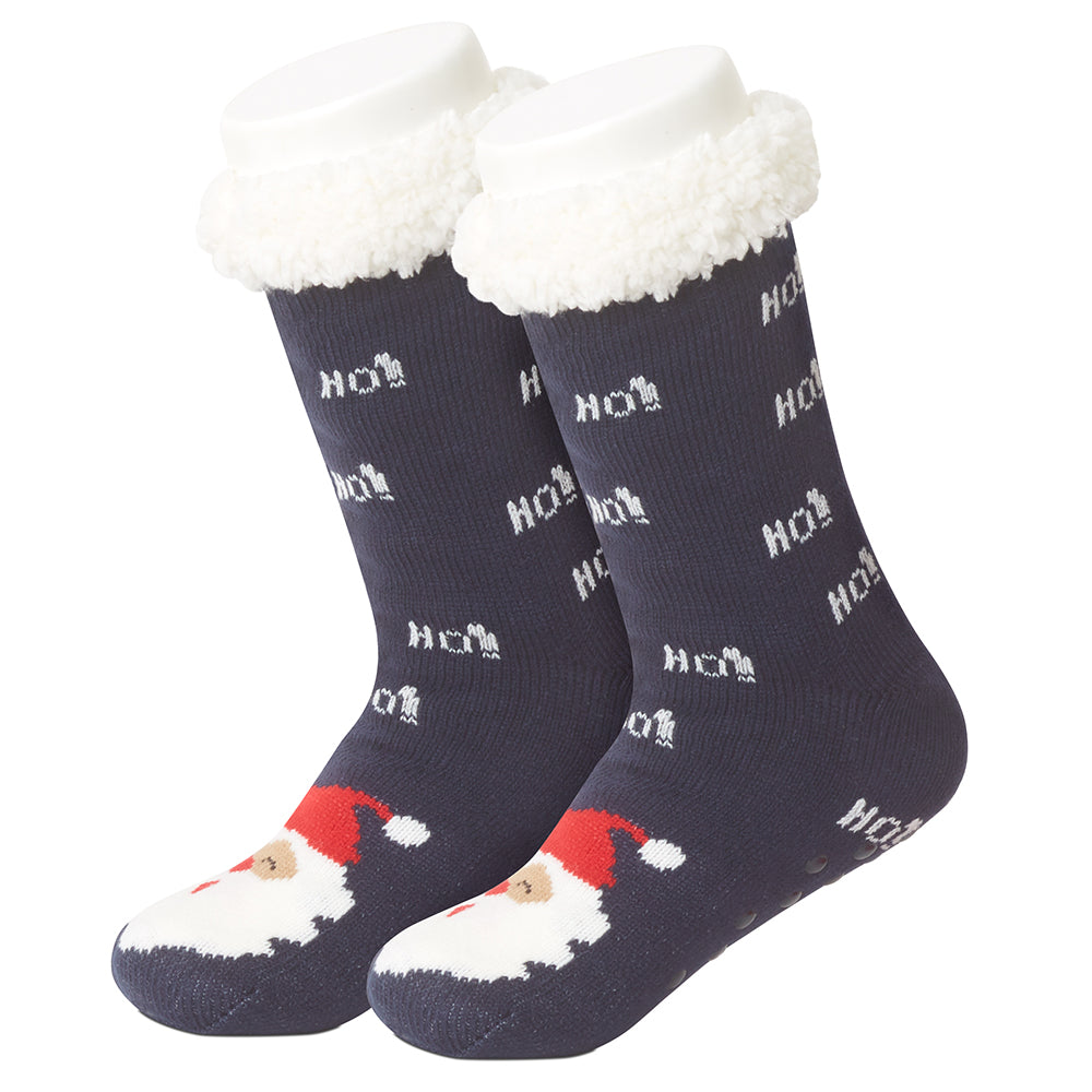 Jolly Santa Women's Slipper Socks