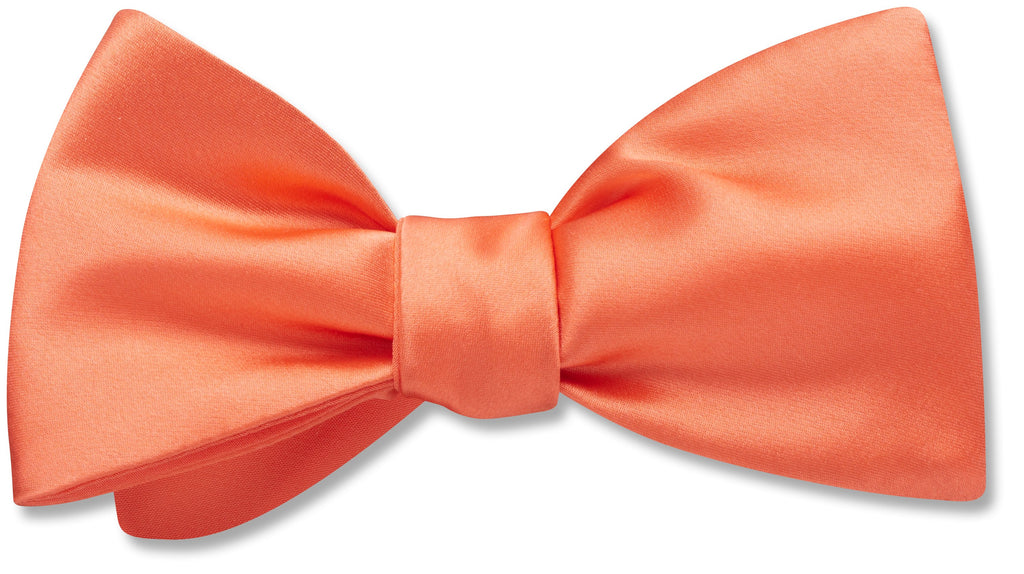 Living Coral Charmeuse - bow ties