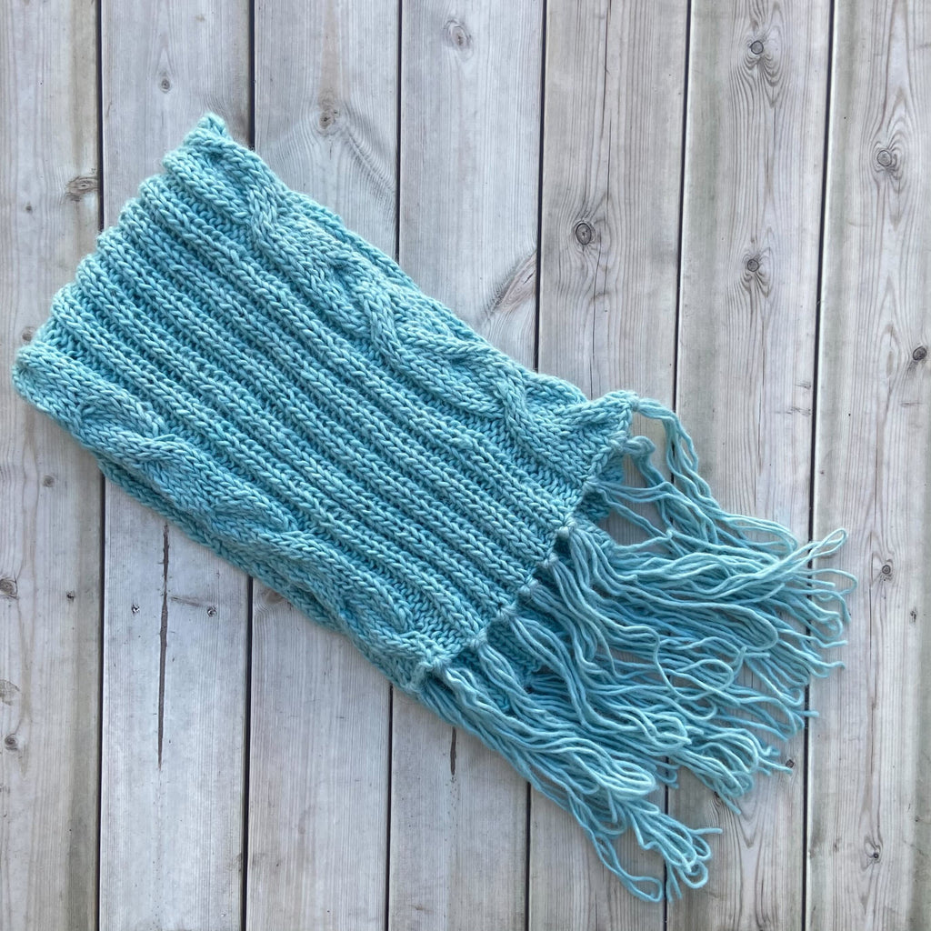 小物 todayful rib knit muffler sky blue Mr. Blue Sky Alpaca Scarf by Beau Ties of Vermont