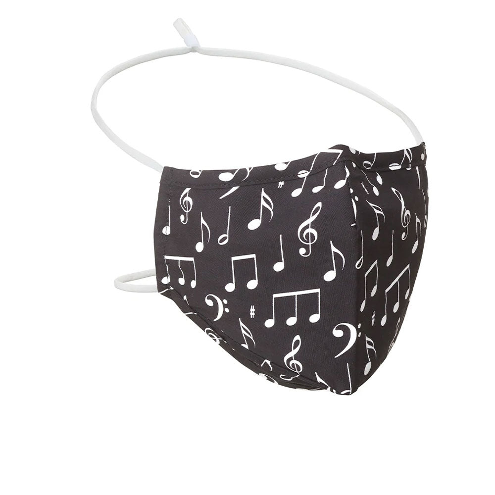 Music Notes Over-The-Head Face Mask