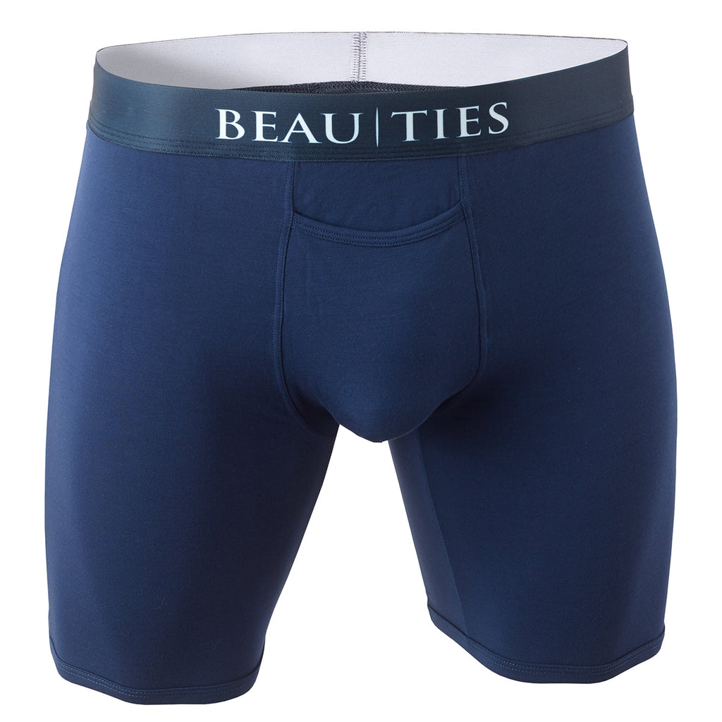 Navy Bamboo Boxer Briefs