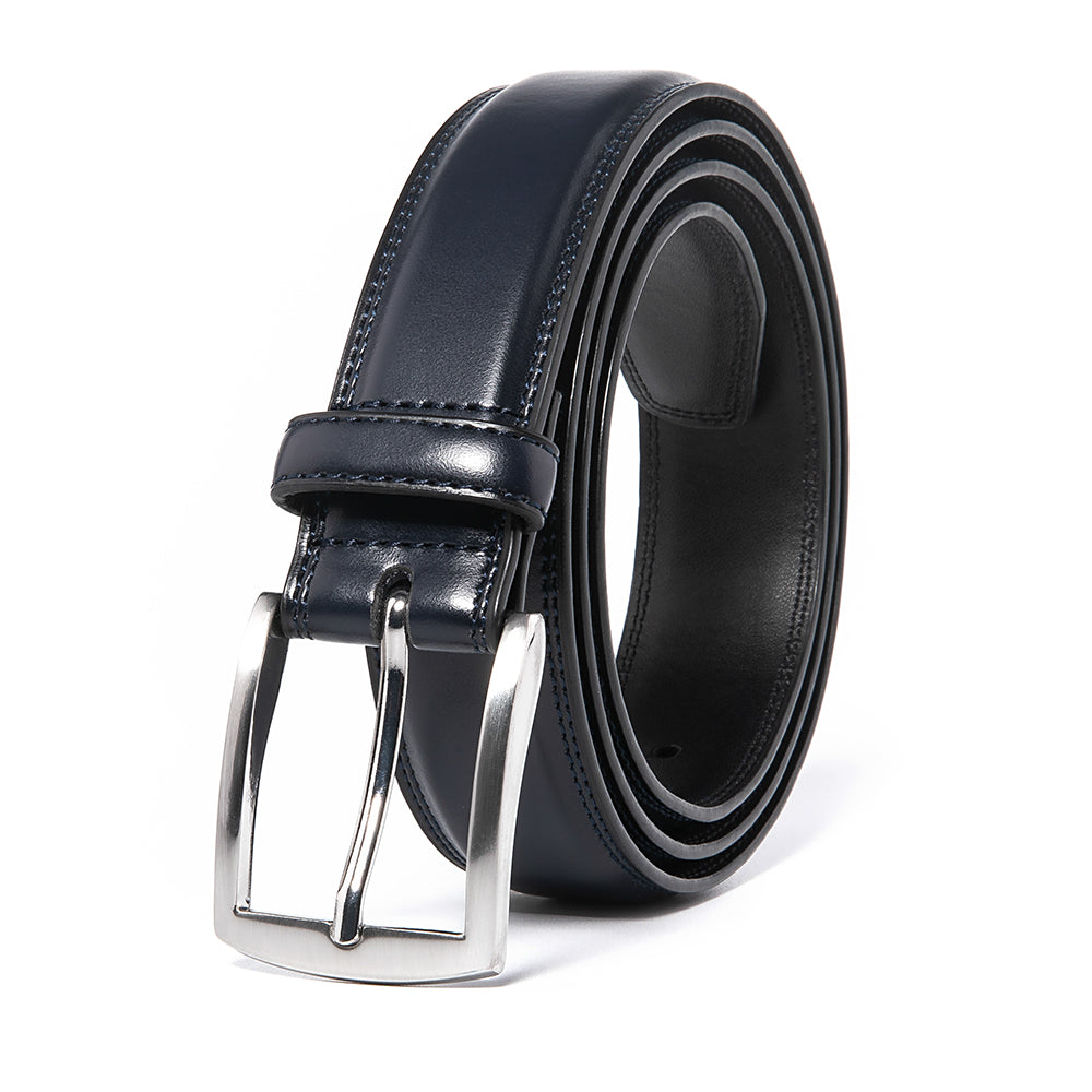 Premium Leather Belt - Navy