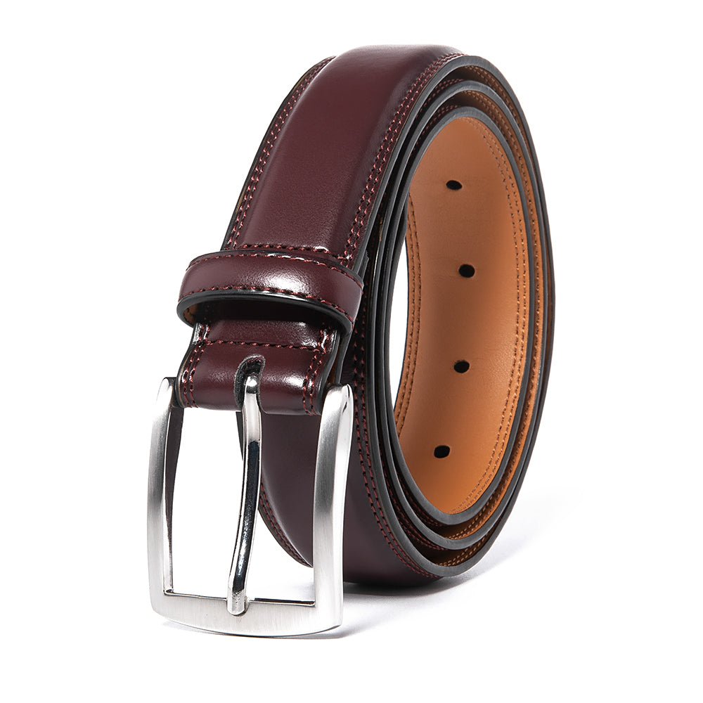 Premium Leather Belt - Wine
