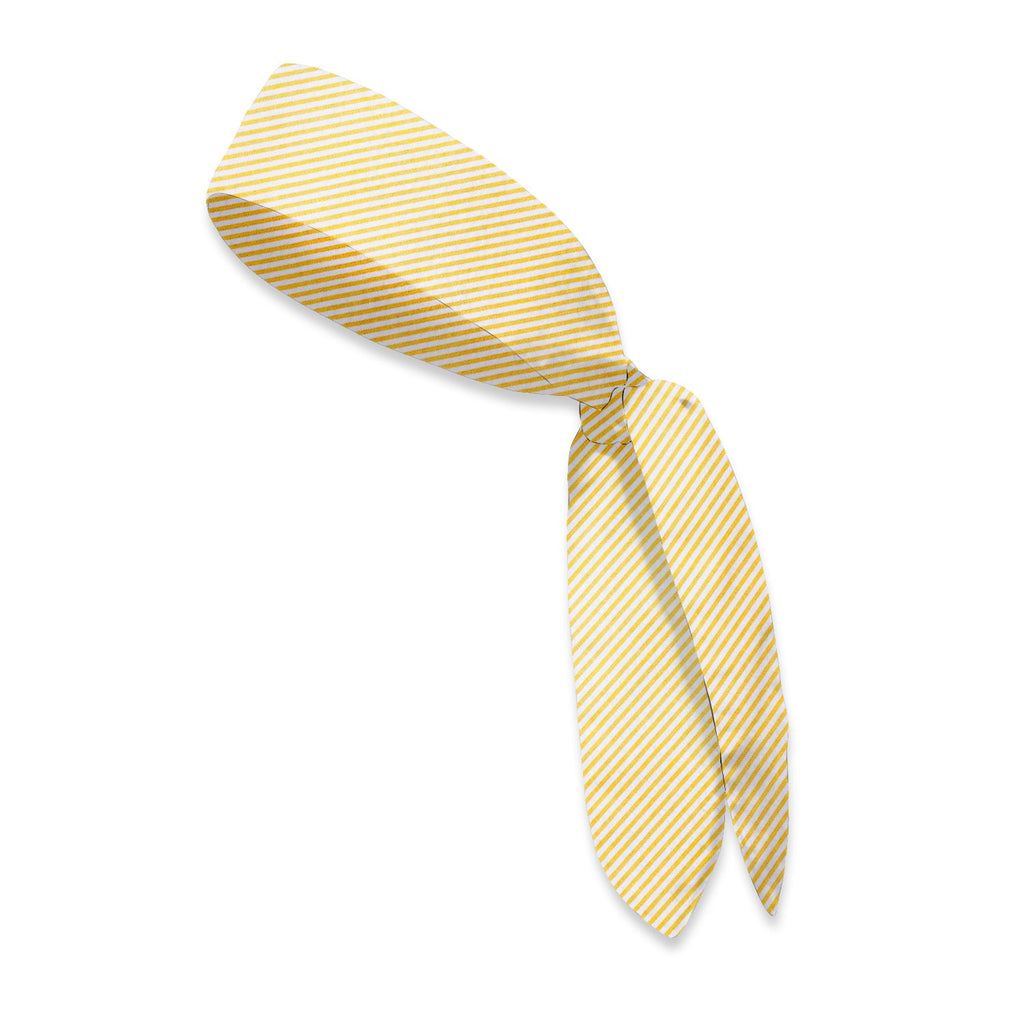Yellow Seersucker Hair Scarf