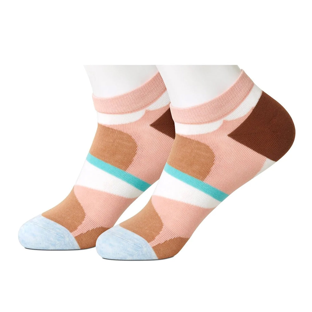 Slate Toe Abstract Ankle Women's Socks