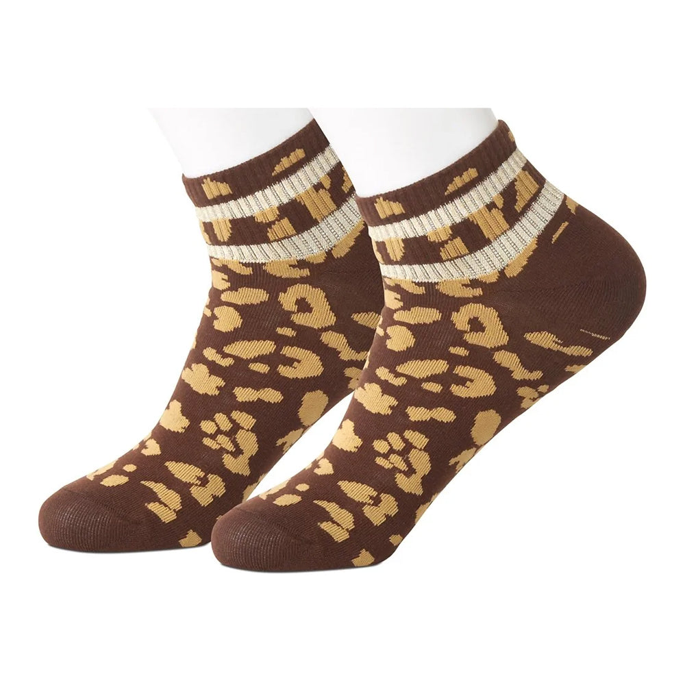 Spatter Brown Women's Ankle Socks