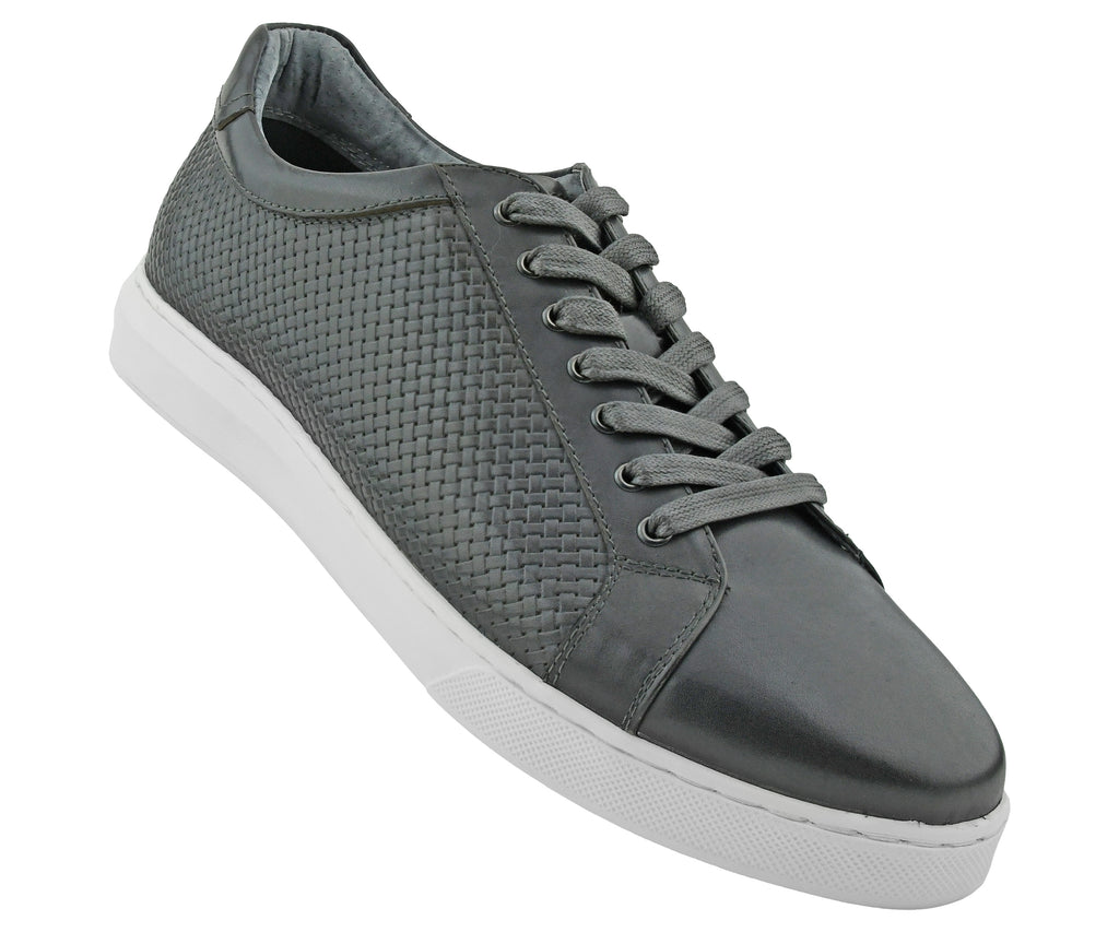 Stone Grey Leather Sneaker