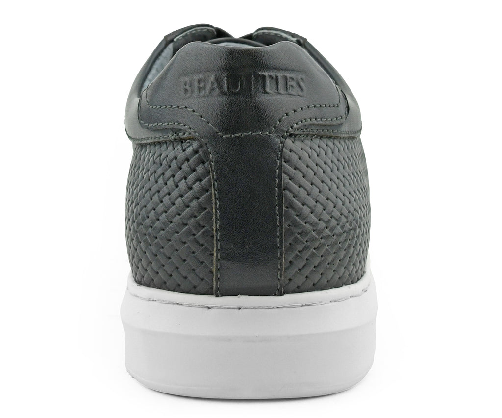 Stone Grey Leather Shoes