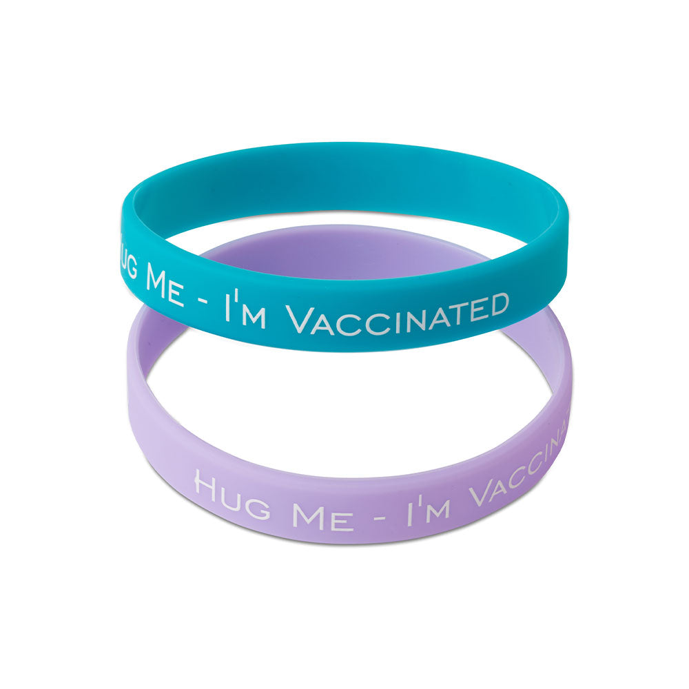 I'm Vaccinated Rubber Bracelet - Turquoise/Lilac