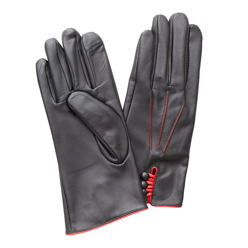 womens black dress gloves Black Evening Dress Long Prom Dress With Gloves fg6982 – formalgowns main image 1