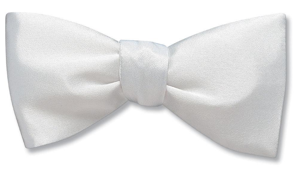 White Charmeuse - bow ties